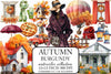 Burgundy Autumn Clipart Bundle