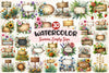 Summer Empty Sign Wildflowers Clipart Bundle 2