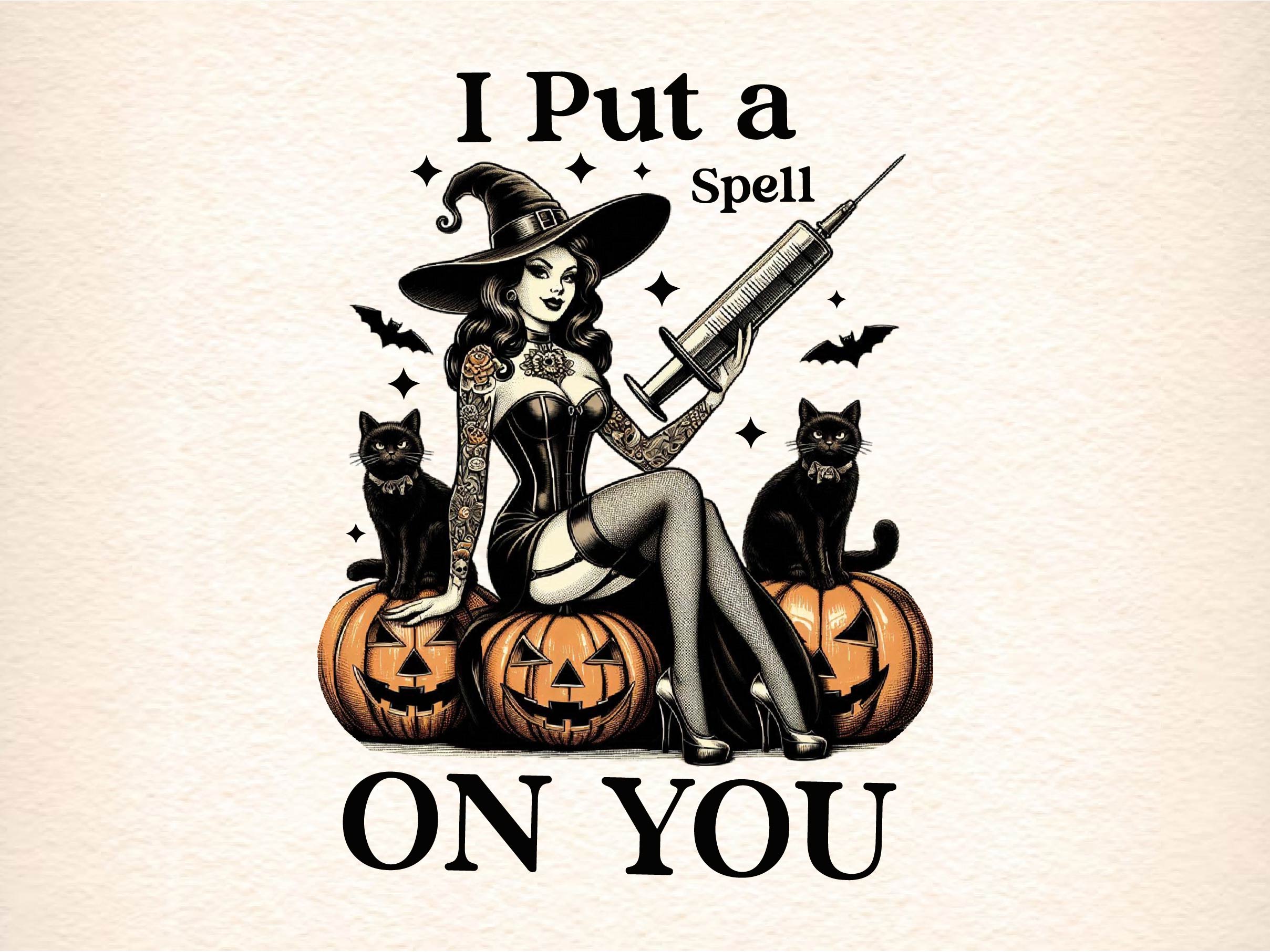 I Put A Spell On You Vintage Halloween Clipart Bundle