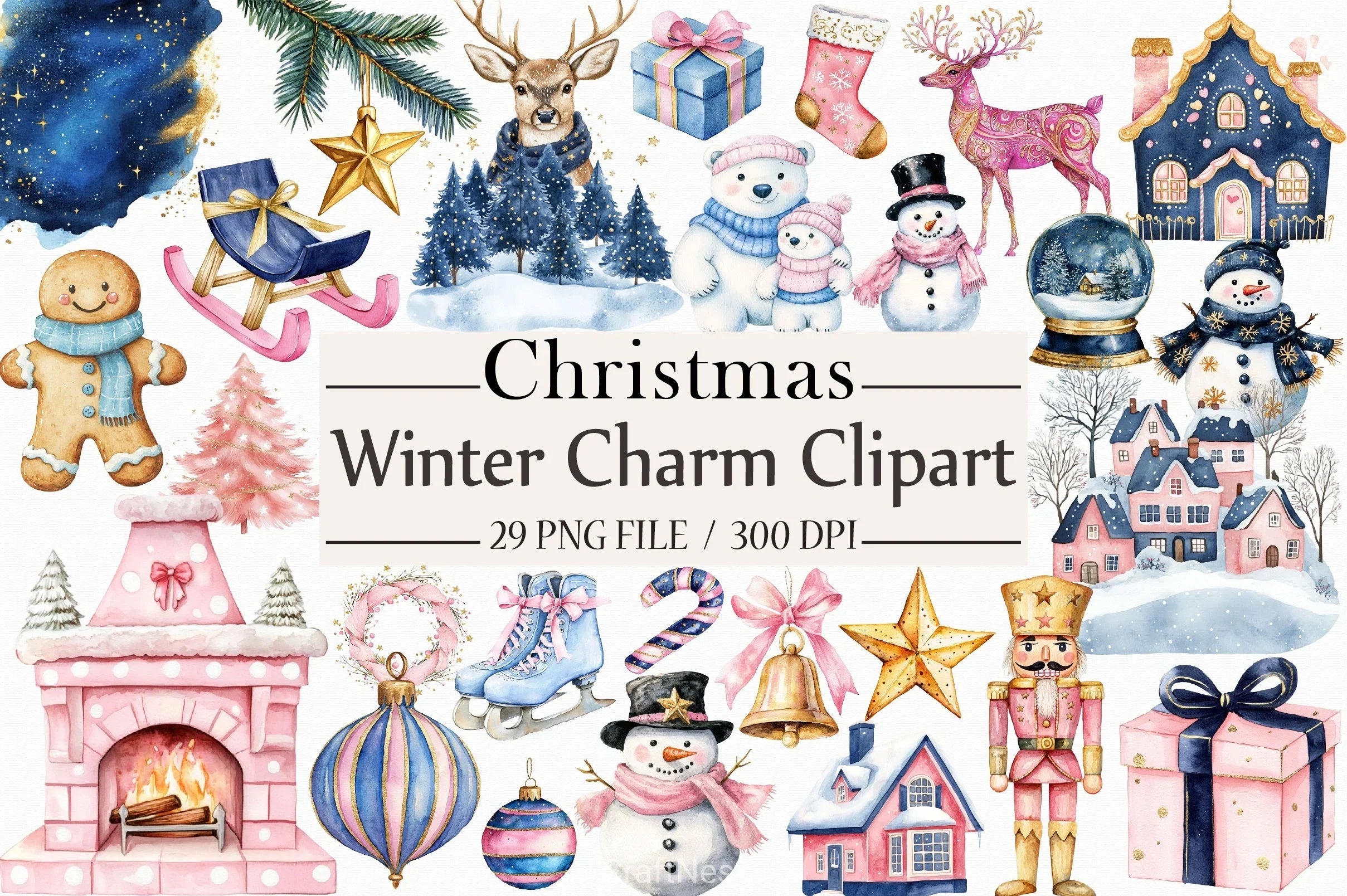 Winter Charm Clipart Bundle - CraftNest - Digital Crafting and Art