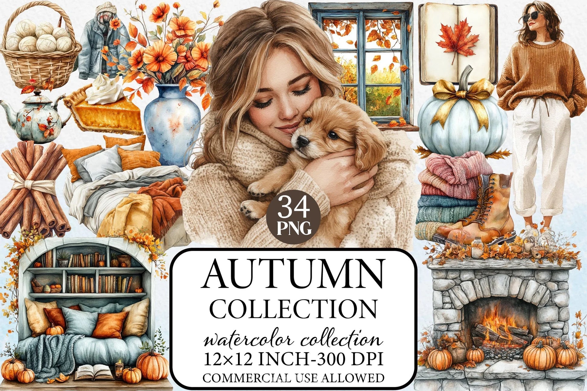 Autumn Collection Clipart Bundle - CraftNest - Digital Crafting and Art