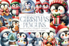 Christmas Penguins Clipart Bundle