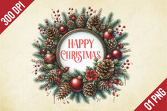 Christmas Wreath Clipart Bundle 6 - CraftNest - Digital Crafting and Art