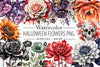 Halloween Flowers Clipart Bundle