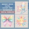 Pastel Nursery Decor Clipart Bundle