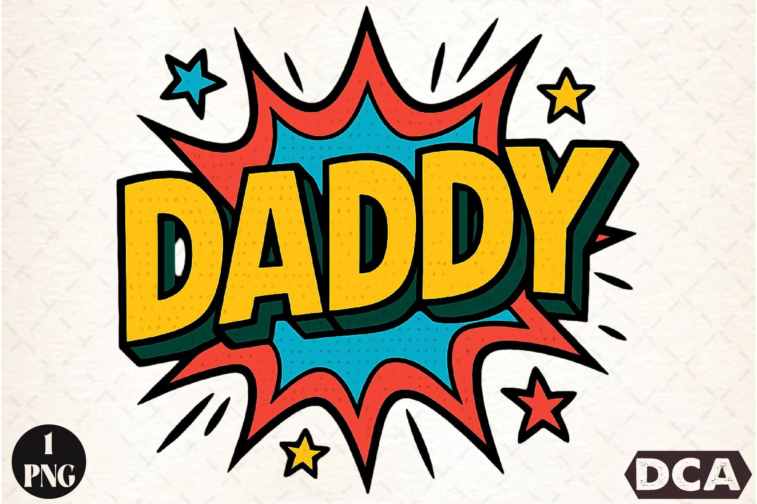 Daddy Comic Style Clipart Bundle