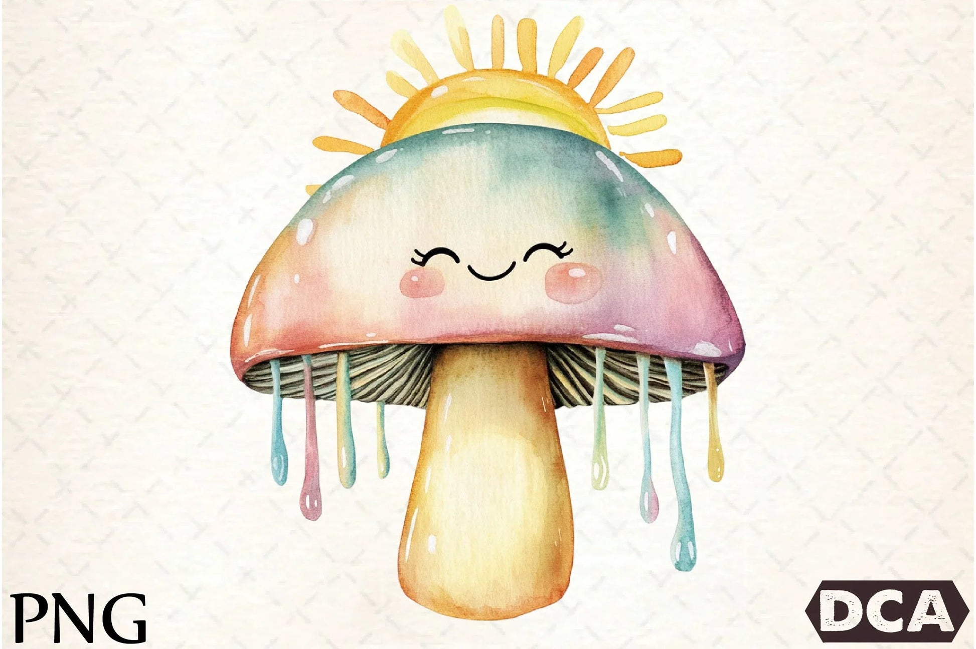 Rainbow Mushroom Clipart Bundle - CraftNest - Digital Crafting and Art
