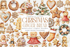 Gingerbread Christmas Clipart Bundle 2 - CraftNest - Digital Crafting and Art