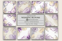 Wedding Blooms Background Papers - CraftNest - Digital Crafting and Art
