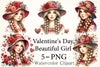 Valentine's Day Girl Clipart Bundle