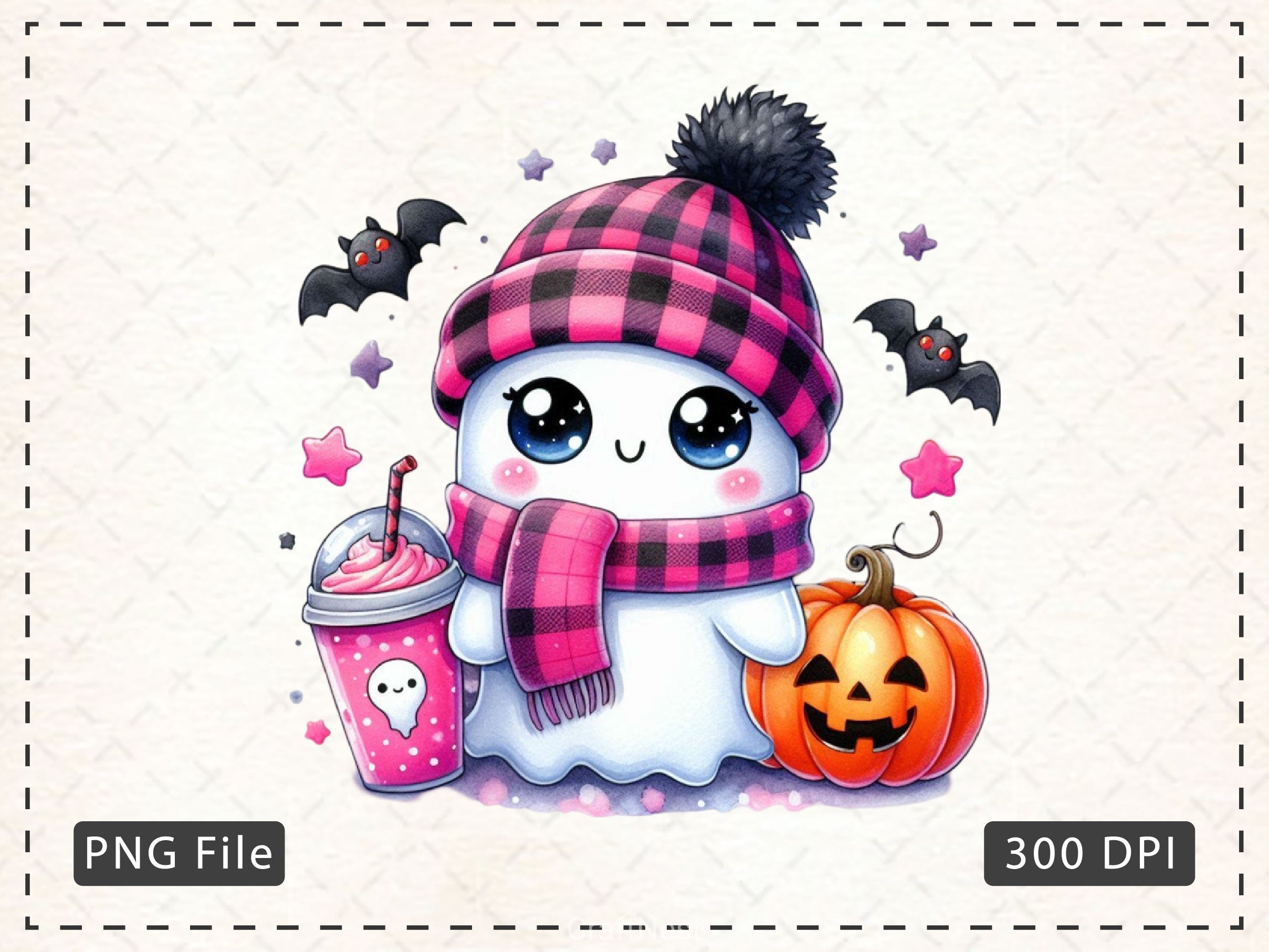 Cute Ghost Cute Halloween Clipart Bundle 21