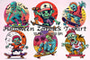 Halloween Zombies T Shirt Design Clipart Bundle