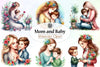 Mom & Baby Clipart Bundle