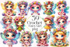 Crochet Fairy Girl Clipart Bundle