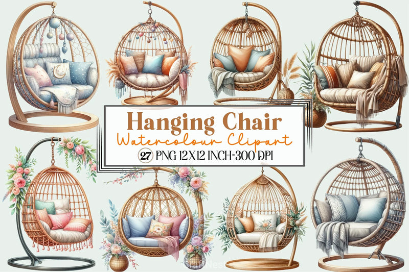 Hanging Chair Clipart Bundle - CraftNest - Digital Crafting and Art
