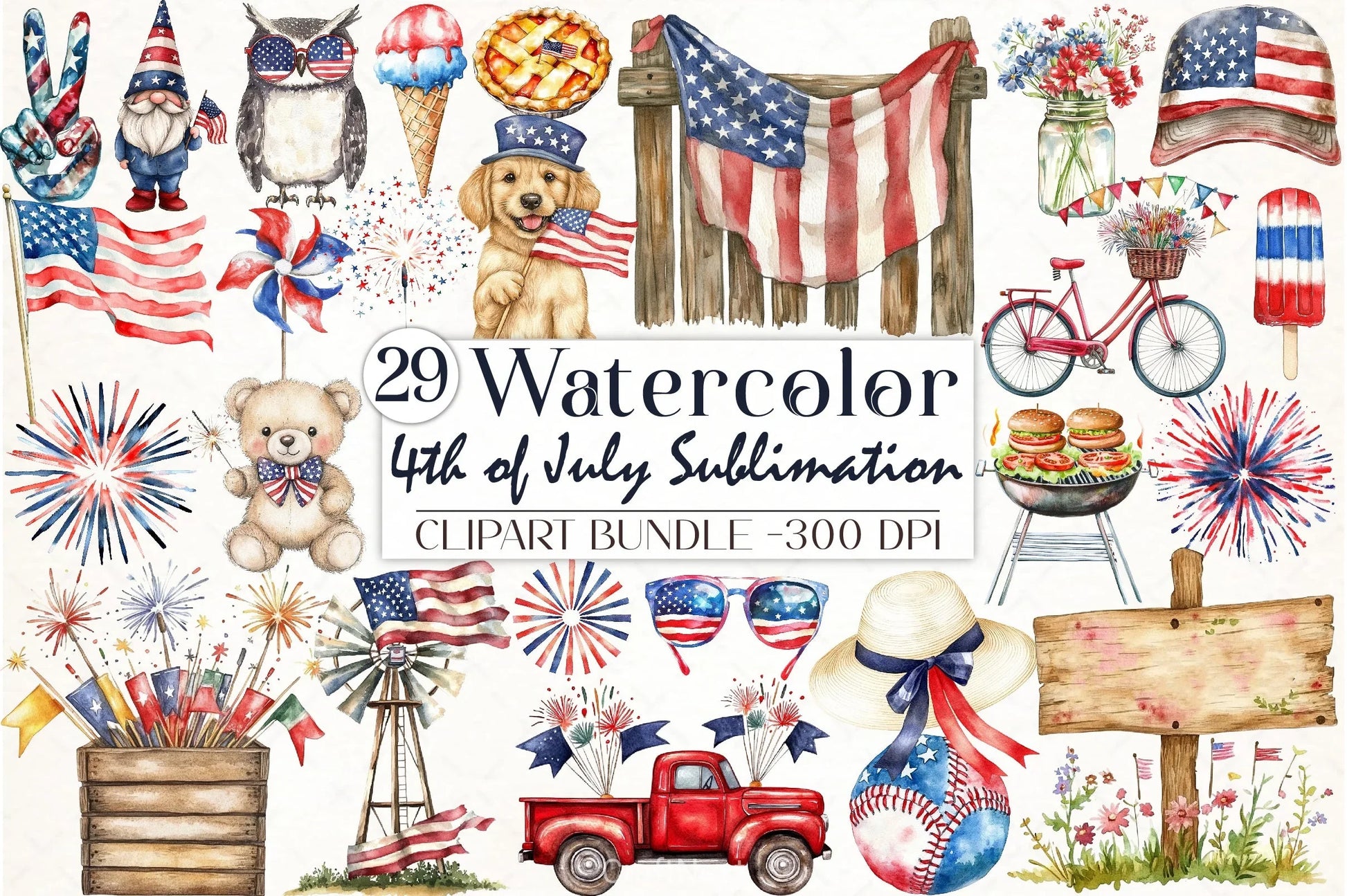 4th of July Clipart Bundle 15 - CraftNest - Digital Crafting and Art