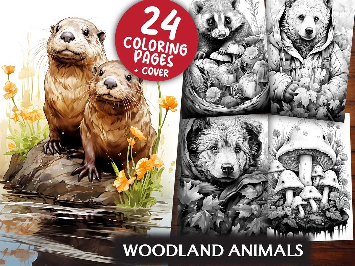 Woodland Animals Coloring Books