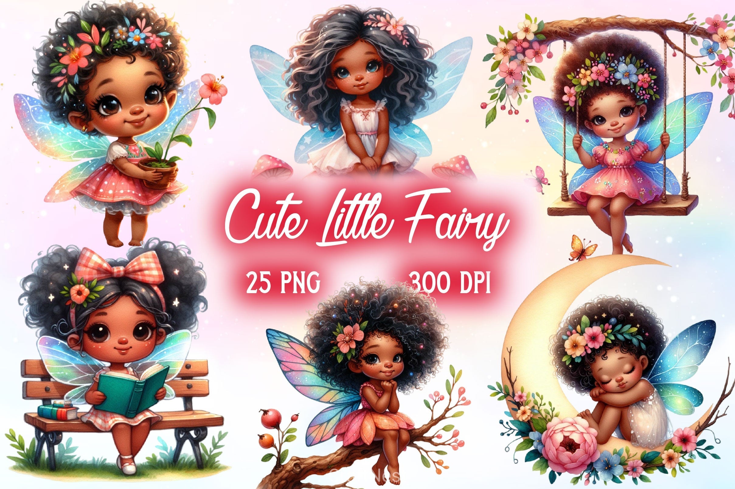 Cute Little Fairy Clipart Bundle 2