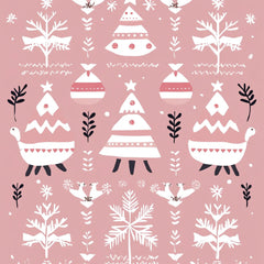 Pink Scandinavian Christmas Patterns Clipart Bundle - CraftNest - Digital Crafting and Art