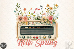 Hello Spring Radio Flower Clipart Bundle - CraftNest - Digital Crafting and Art