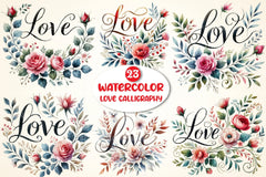 Love Calligraphy Clipart Bundle - CraftNest - Digital Crafting and Art