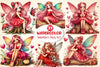 Valentine's Fairy Girl Clipart Bundle