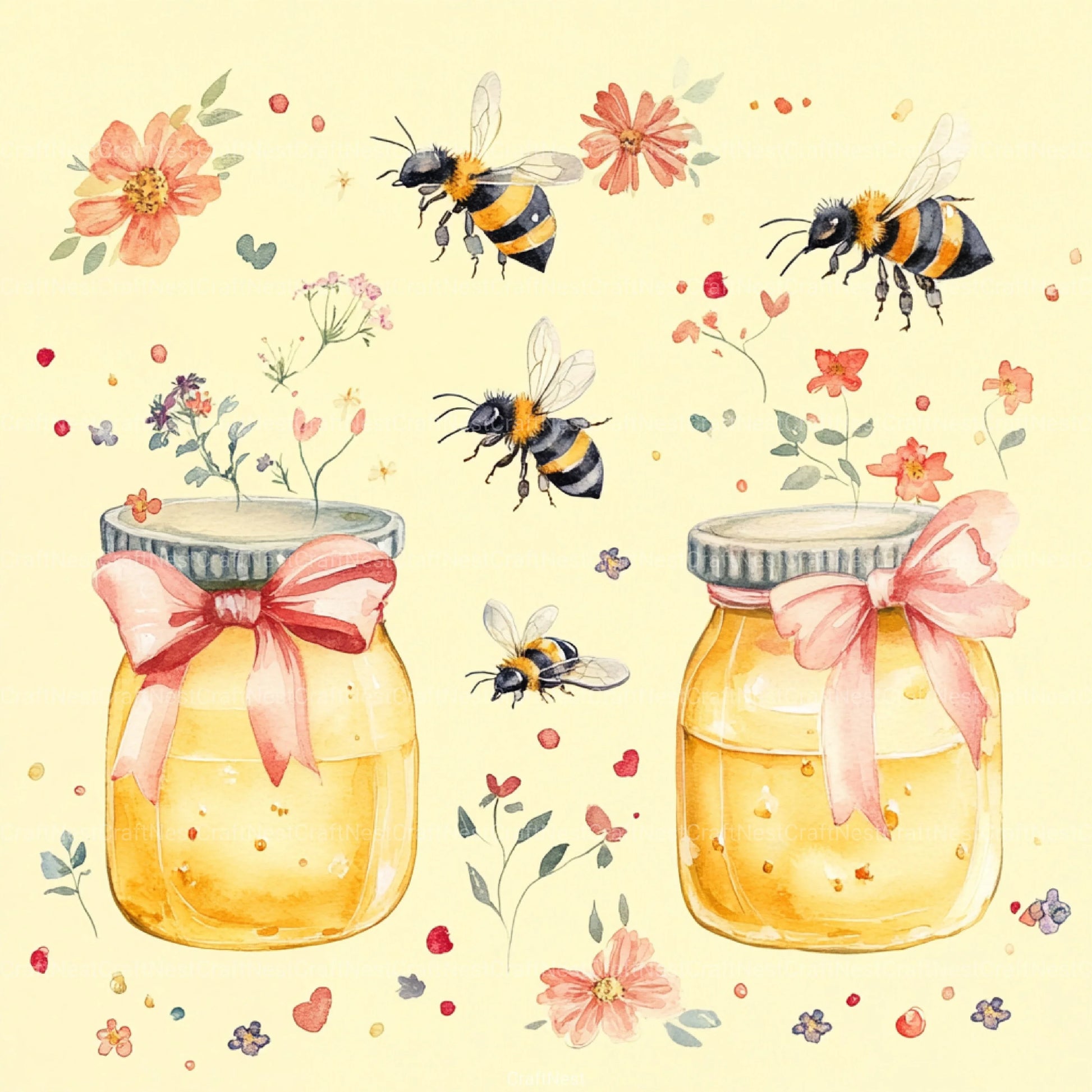 Princess Bee Digital Paper - CraftNest - Digital Crafting and Art