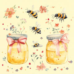 Princess Bee Digital Paper - CraftNest - Digital Crafting and Art