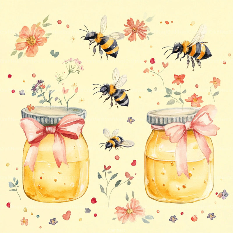 Princess Bee Digital Paper - CraftNest - Digital Crafting and Art