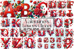 Valentine's Letters Clipart Bundle - CraftNest - Digital Crafting and Art