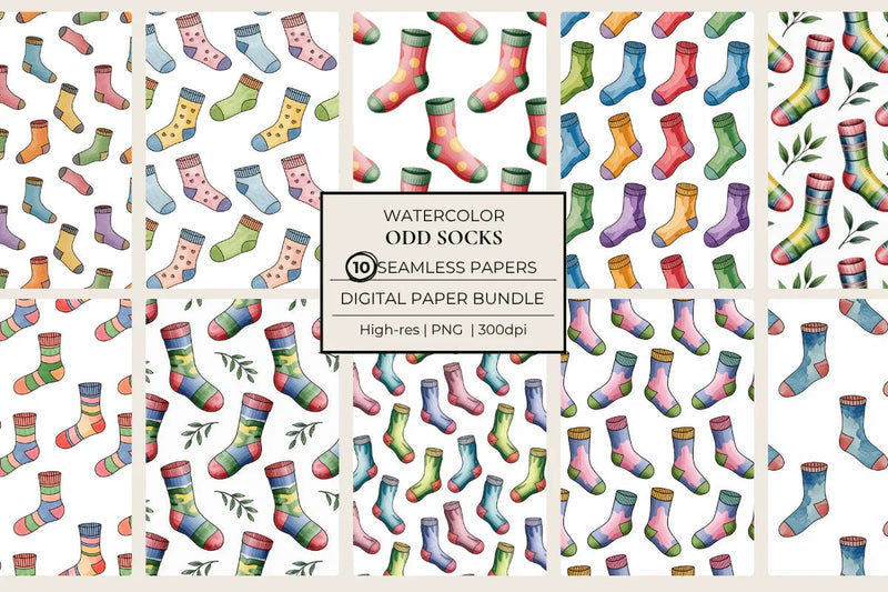 Odd Socks Seamless Papers - CraftNest - Digital Crafting and Art