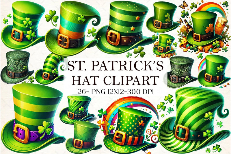 St Patrick's Hat Clipart Bundle - CraftNest - Digital Crafting and Art