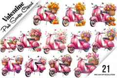 Pink Scooter Clipart Bundle - CraftNest - Digital Crafting and Art