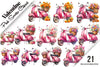 Pink Scooter Clipart Bundle