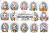 Magical Floral Christmas Unicorn Design Clipart Bundle