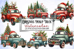 Christmas Truck Clipart Bundle 11 - CraftNest - Digital Crafting and Art