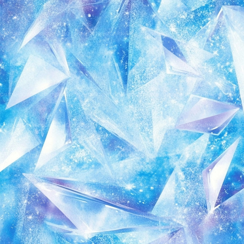 Blue Holographic Glitter Digital Paper - CraftNest - Digital Crafting and Art