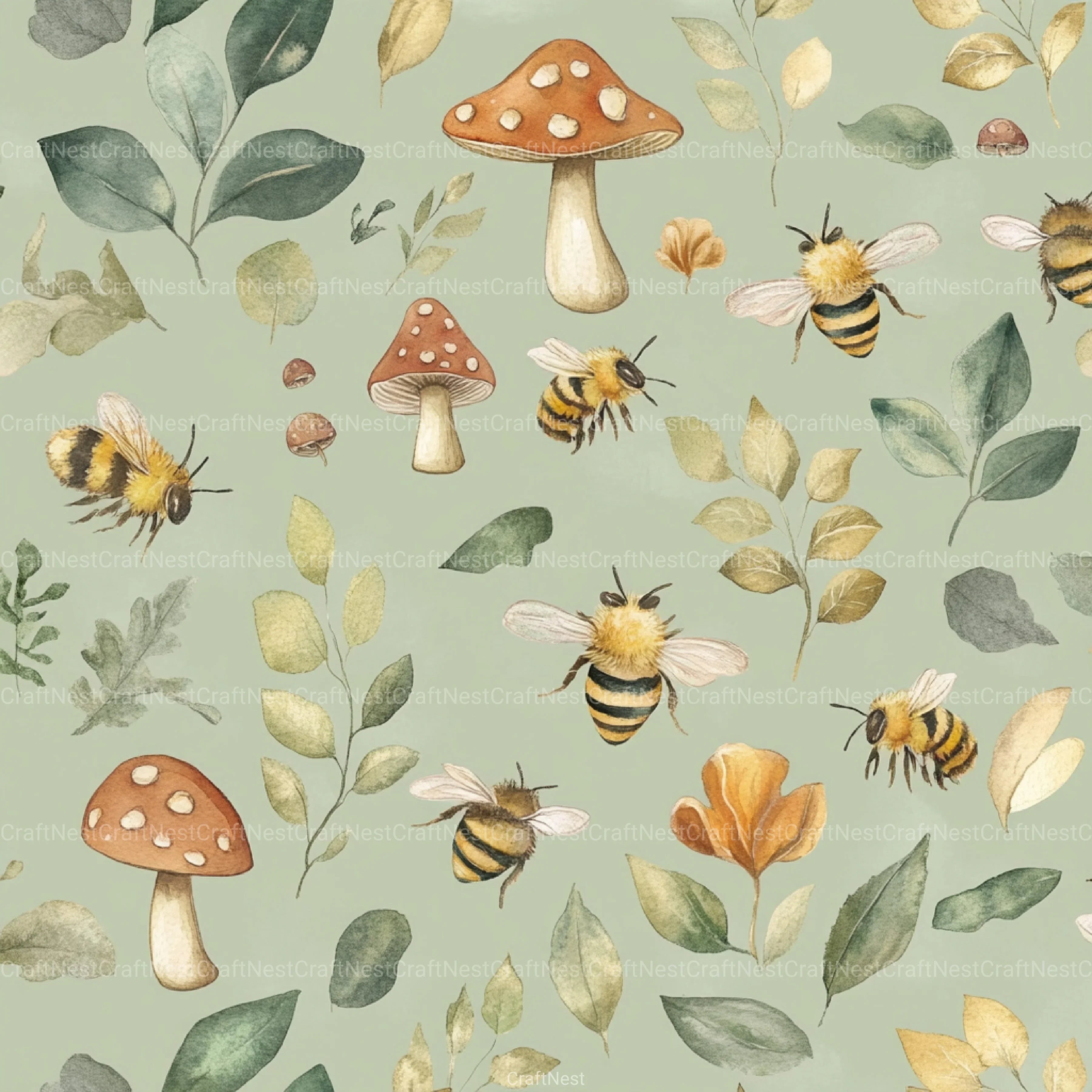 Princess Bee Digital Paper - CraftNest - Digital Crafting and Art