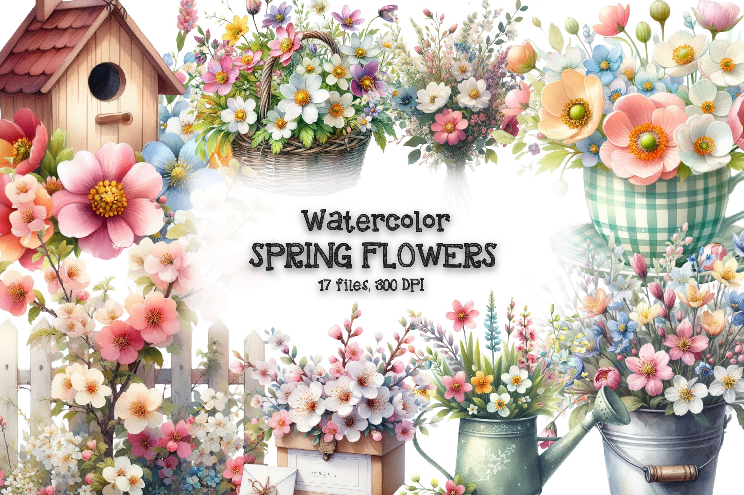Spring Flowers Clipart Bundle 3