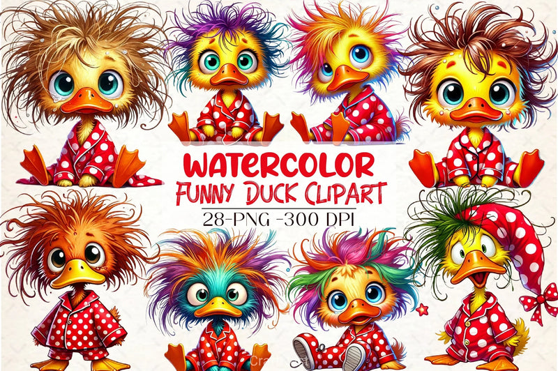 Funny Duck Clipart Bundle - CraftNest - Digital Crafting and Art