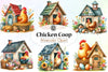 Chicken Coop Clipart Bundle