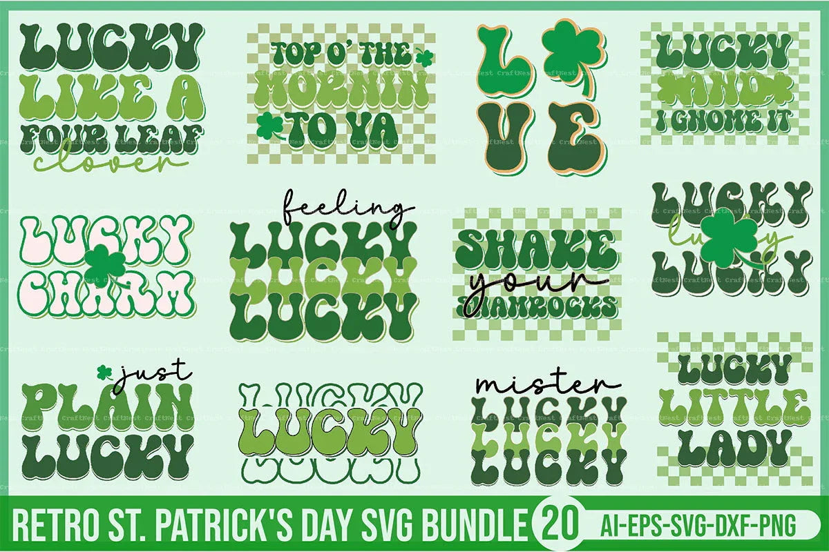 Retro St. Patrick's Day SVG Bundle