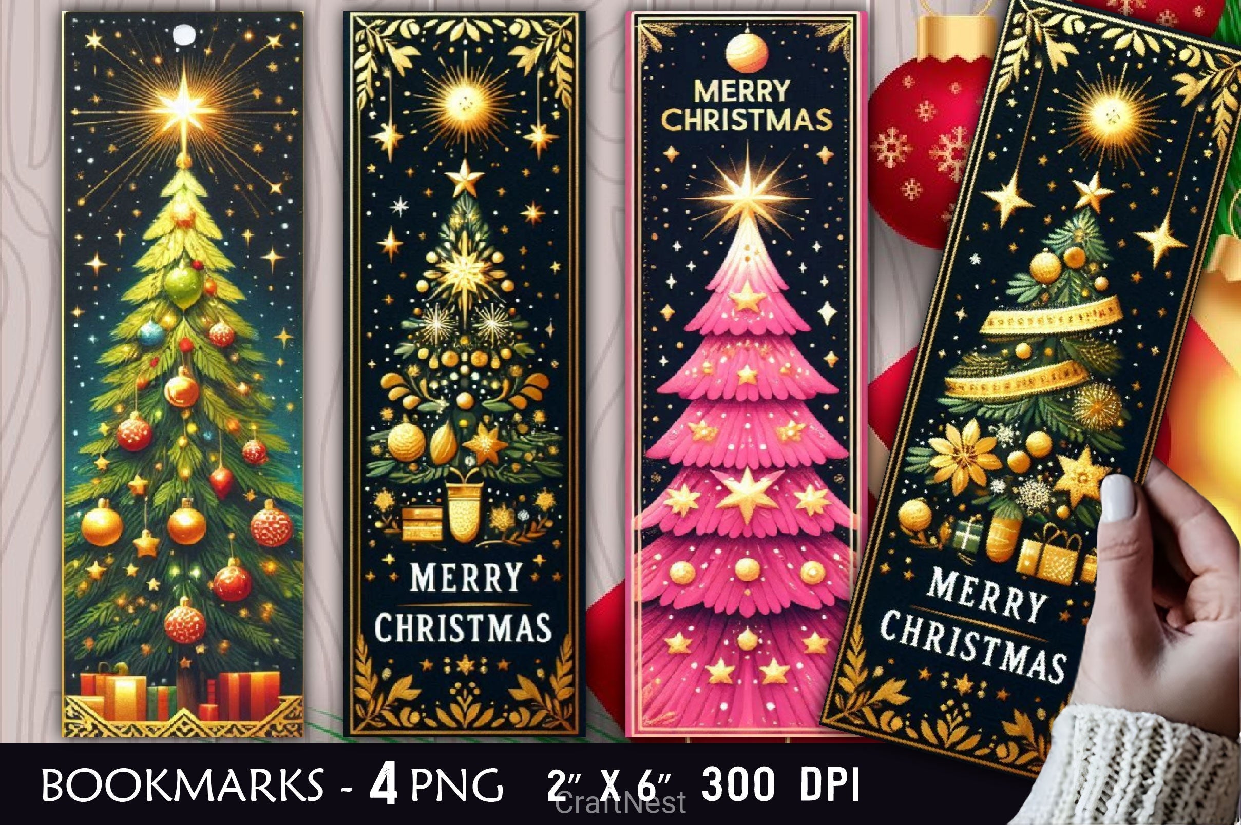 Christmas Tree Bookmarks Bookmark Junk Journal