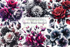 Gothic Flower Bouquet Clipart Bundle