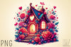 Valentine Fairy House Clipart Bundle