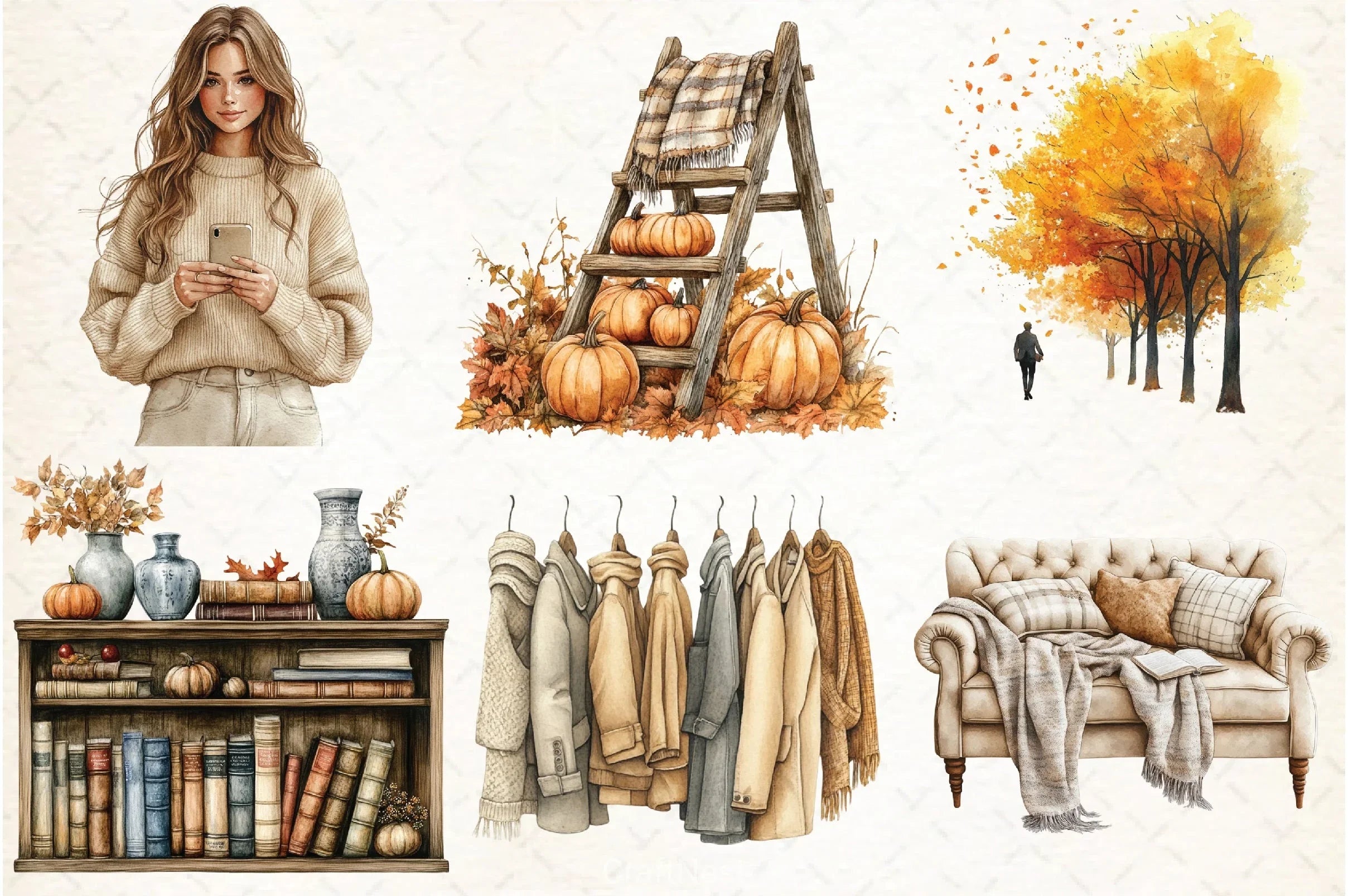 Autumn Mood Clipart Bundle 2 - CraftNest - Digital Crafting and Art