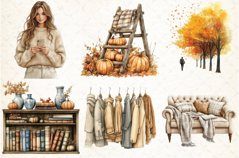 Autumn Mood Clipart Bundle 2 - CraftNest - Digital Crafting and Art