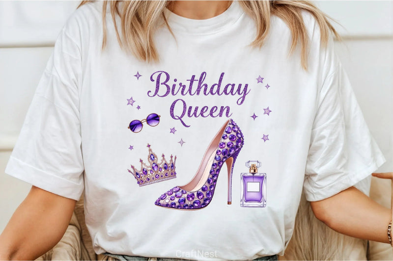 Glitter Birthday Queen Clipart Bundle - CraftNest - Digital Crafting and Art