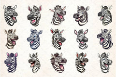 Funny Cartoon Zebra Clipart Bundle - CraftNest - Digital Crafting and Art