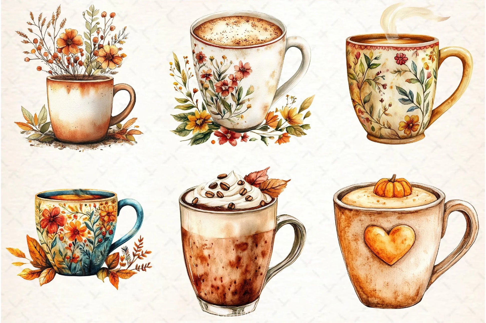 Fall Coffee Clipart Bundle 4 - CraftNest - Digital Crafting and Art